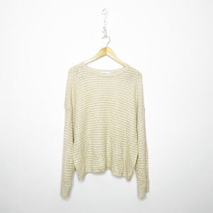 Aritzia 1-01 BABATON Balboa Sweater Crewneck metallic sweater oversized italy XS